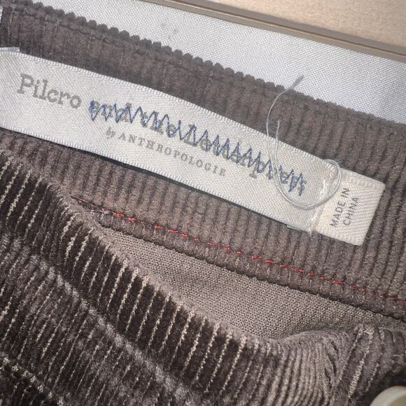 Pilcro and the Letterpress Anthropologie Pants Size 25 Brown Corduroy Wide Leg - Picture 11 of 16